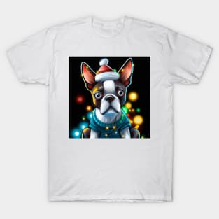 Cute Boston Terrier Drawing T-Shirt